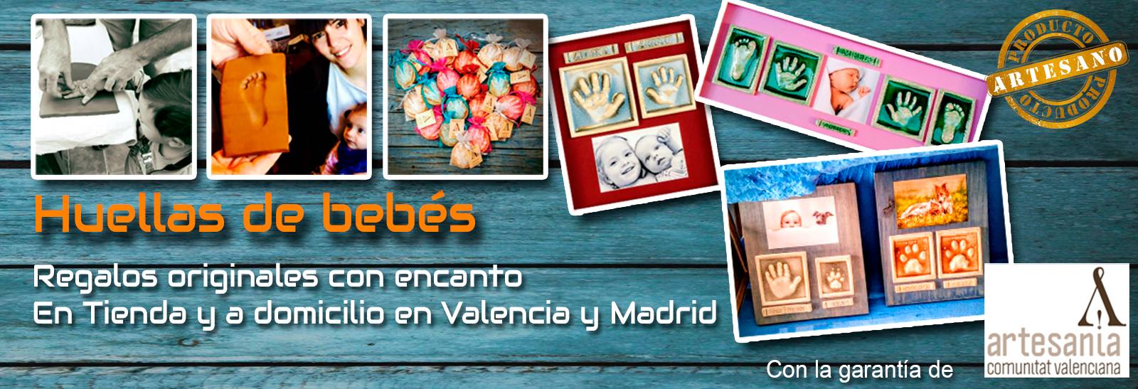 Huellas de manos y pies bebé en ceramica - Tienda de Regalos