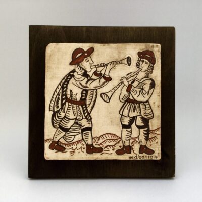 socarrat artesano dos musicos dulzaina