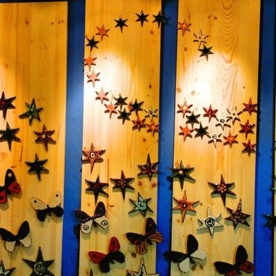 mural estrellas cerámica decoración
